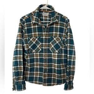Timberland Men's Large Green Lumberjack Flannel Button-Up Shirt! Size Medium